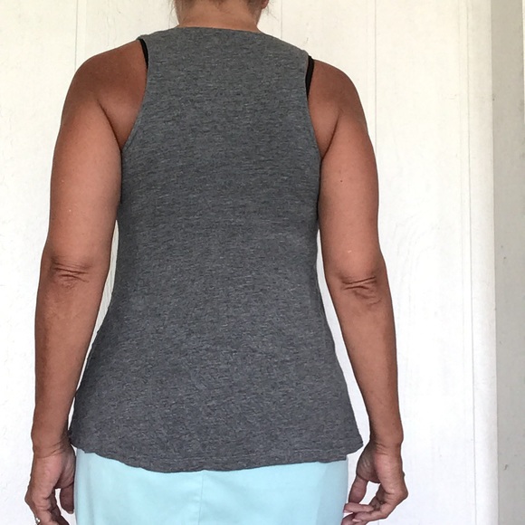 FOREVER 21  SILVER SEQUIN GRAY TANK TOP SMALL - Picture 3 of 10